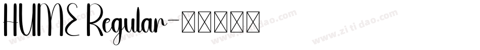 HUME Regular字体转换